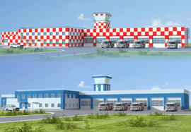 Аварийно-спасательная станция. Архитектурная модель.