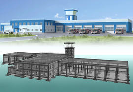 Аварийно-спасательная станция. Конструктивная модель.